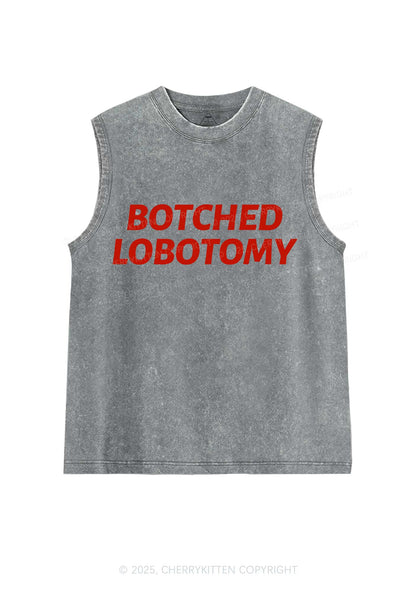Botched Lobotomy Y2K Washed Muscle Tank Cherrykitten
