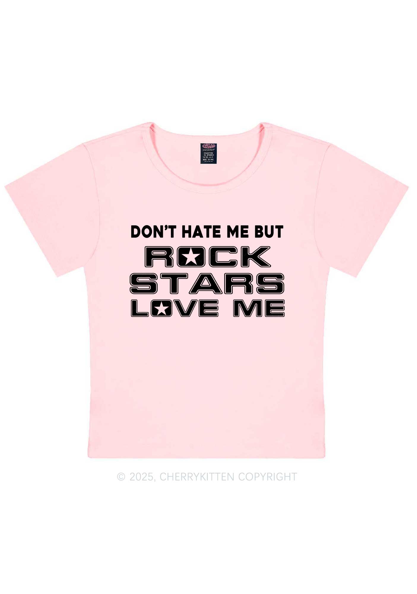 Rock Stars Love Me Y2K Baby Tee Cherrykitten