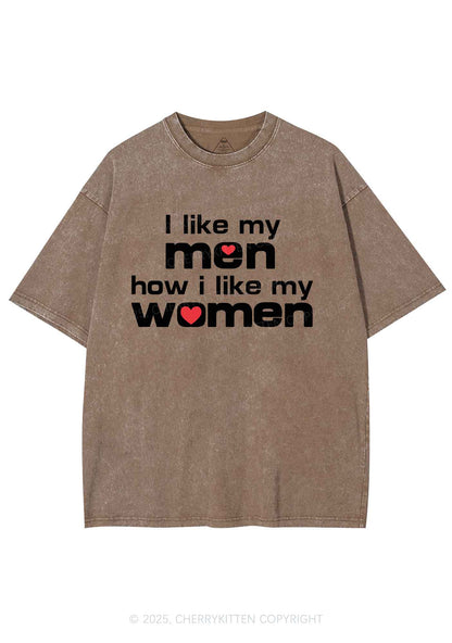 I Like My Men Pride Y2K Shirts Washed Tee Cherrykitten
