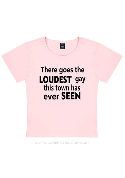 The Loudest Gay Y2K Baby Tee Cherrykitten