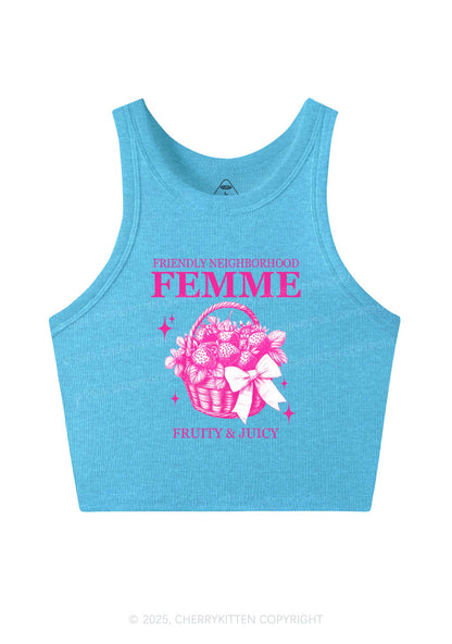 Friendly Neighborhood Femme Y2K Crop Tank Top Cherrykitten