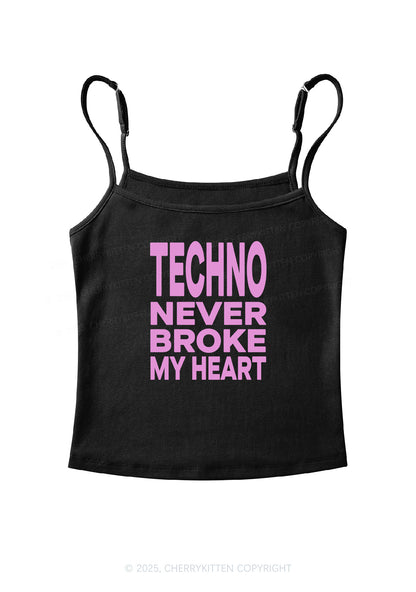 Techno Heart Y2K Spaghetti Strap Cami Cherrykitten