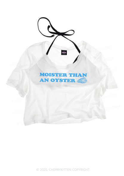 Moister Than An Oyster Y2K Sheer Crop Tee Cherrykitten
