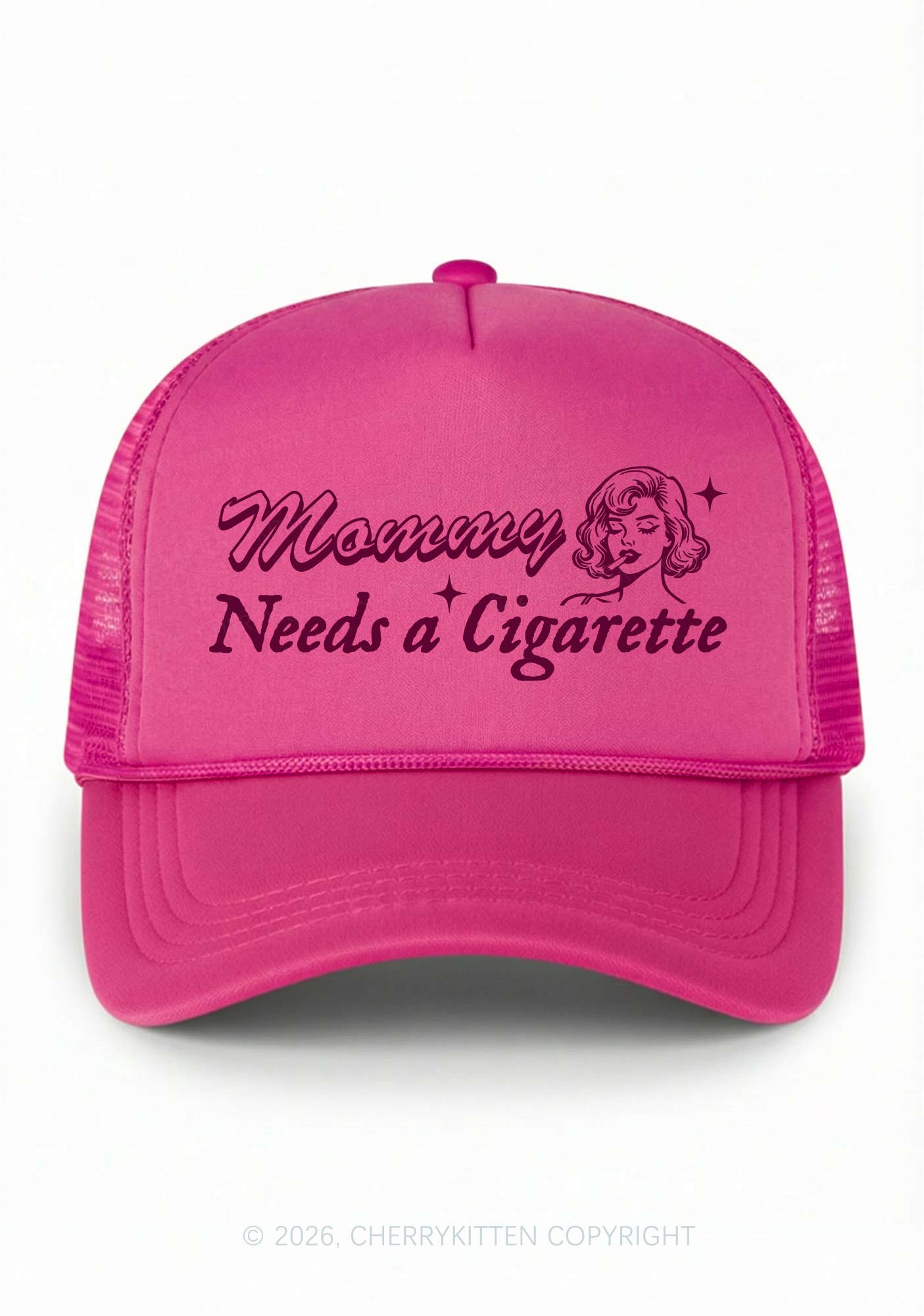 Mommy Needs a Cigarette Y2K Trucker Hat Cherrykitten