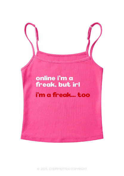 Im A Freak Y2K Spaghetti Strap Cami Cherrykitten