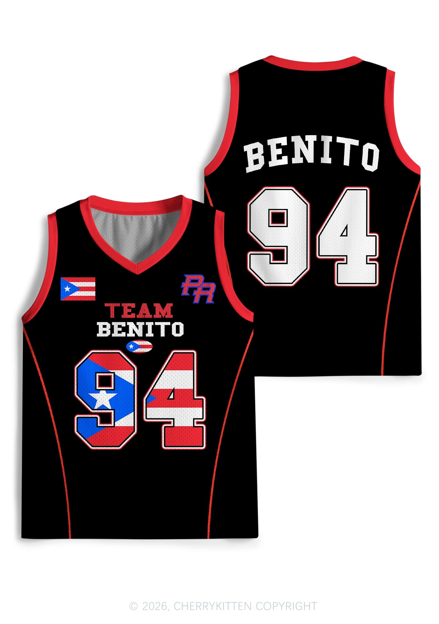 Black Team Bunny Y2K Sport Jersey Tank Cherrykitten