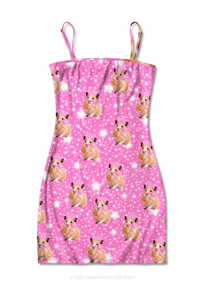 Rat Princess Y2K Print Slip Dress Cherrykitten