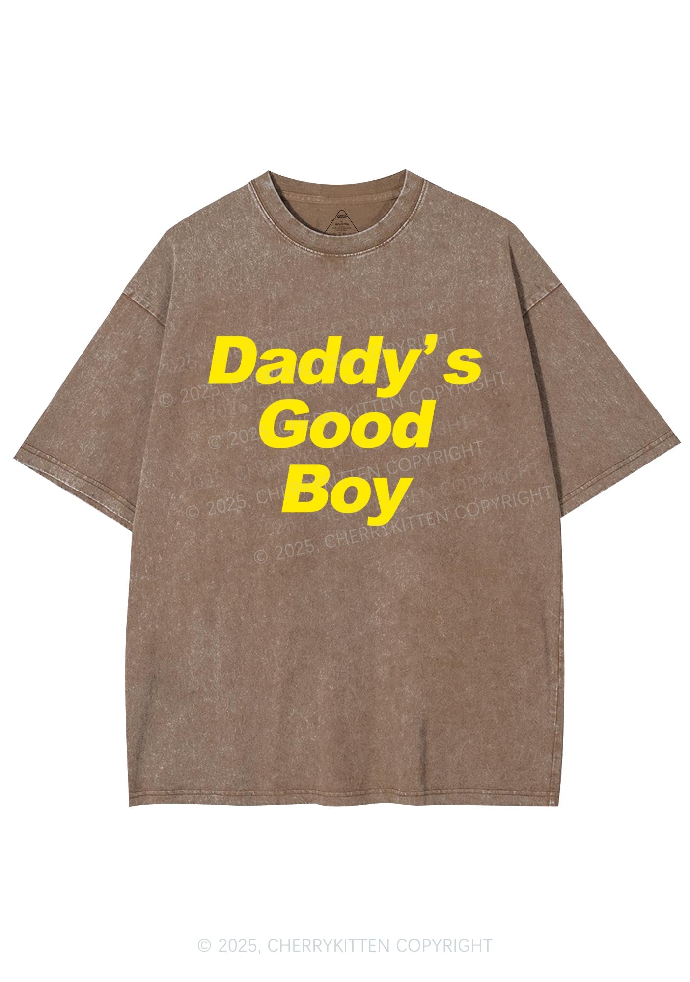 Daddys Good Boy Y2K Shirts Washed Tee Cherrykitten