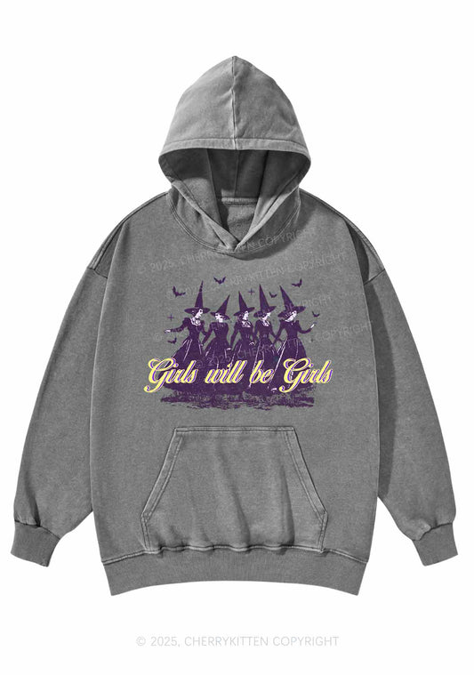 Halloween Witches Will Be Witches Y2K Washed Hoodie Cherrykitten
