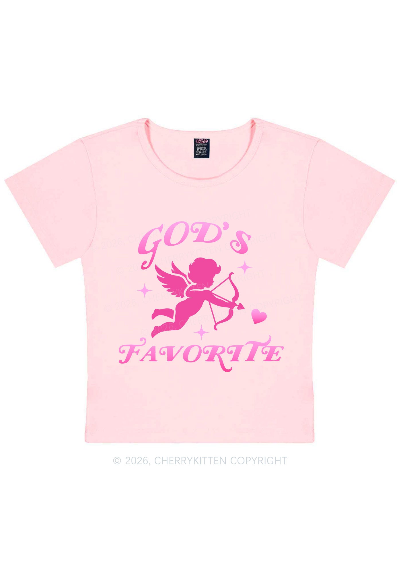 Gods Favorite Cupid Valentine's Day Y2K Baby Tee Cherrykitten