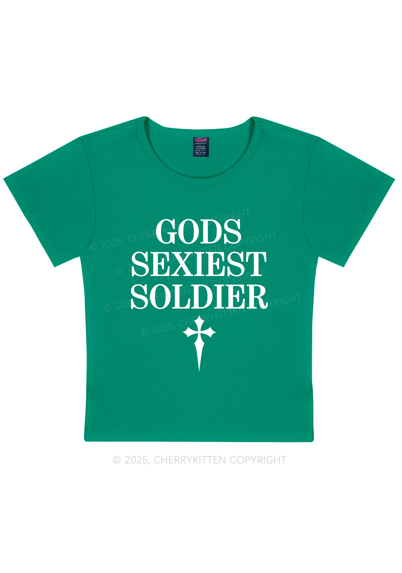 Gods Soldier Y2K Baby Tee Cherrykitten