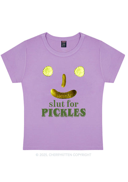 Slxt For Pickles Y2K Baby Tee Cherrykitten