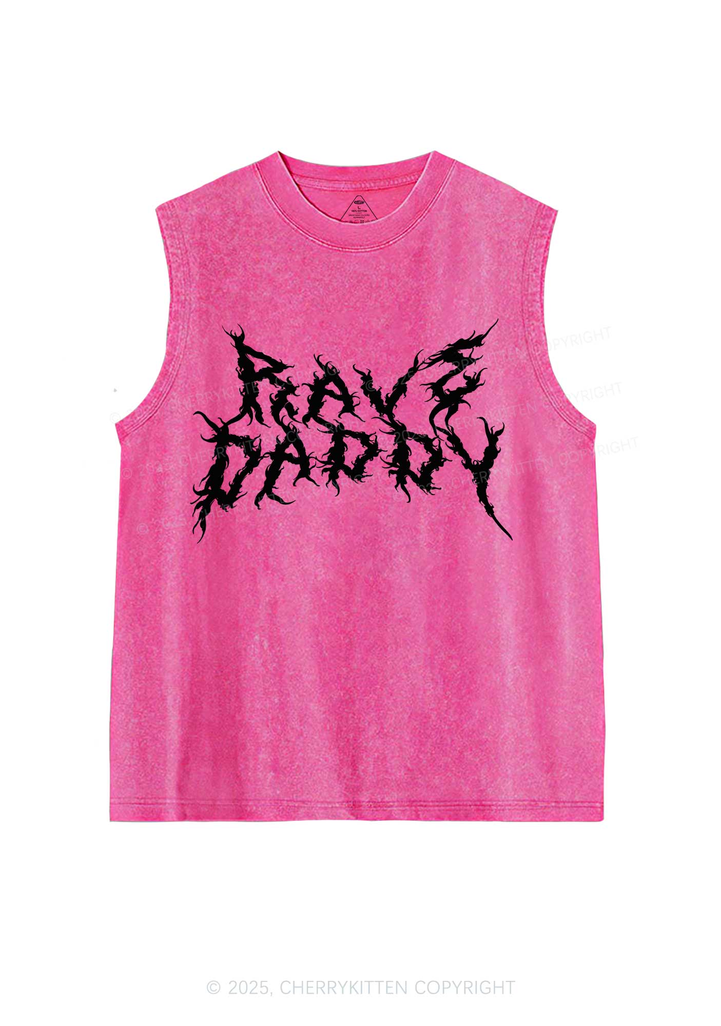 Rave Daddy Y2K Washed Muscle Tank Cherrykitten