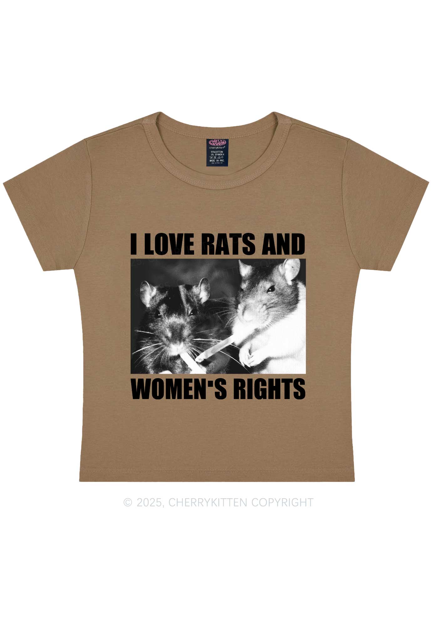 I Love Smoking Rats Y2K Baby Tee Cherrykitten