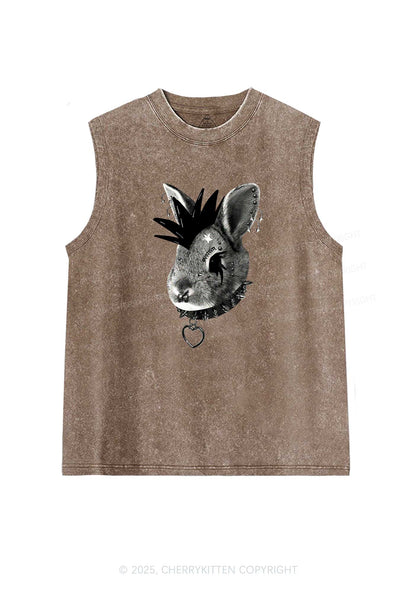 Custom Punk Pet Y2K Washed Muscle Tank Cherrykitten