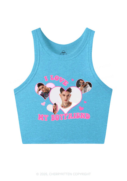 Custom I Love My BF GF Valentine's Day Y2K Crop Tank Top Cherrykitten