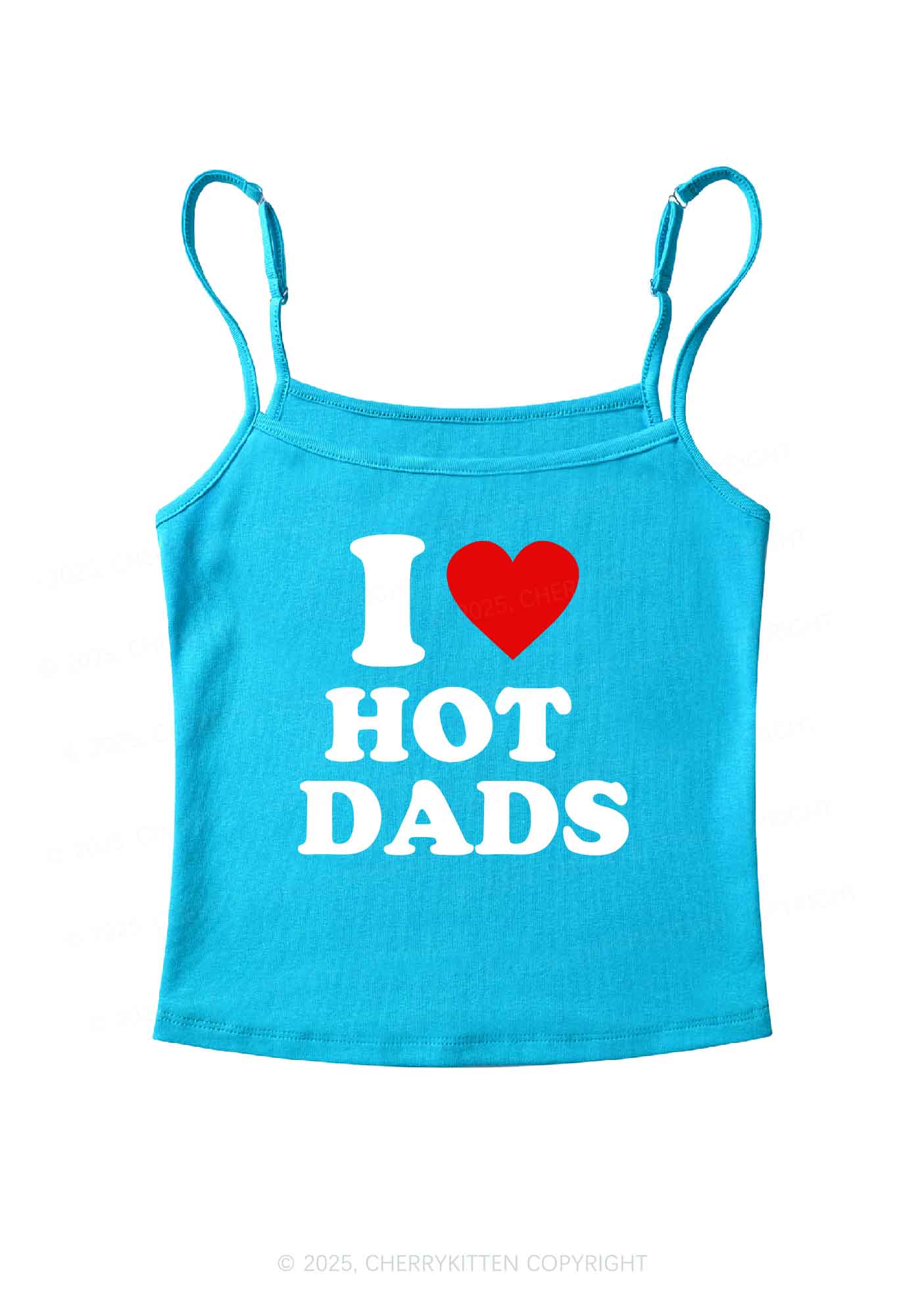 I Love Hot Dads Y2K Spaghetti Strap Cami Cherrykitten