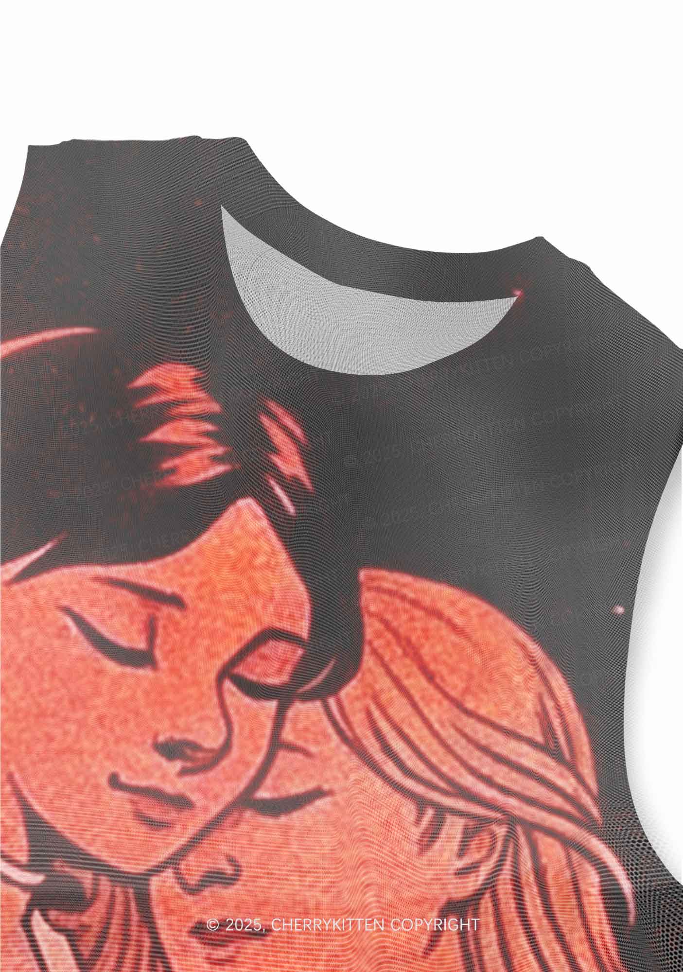 Lover Girls Pride Y2K Mesh Muscle Tank Cherrykitten