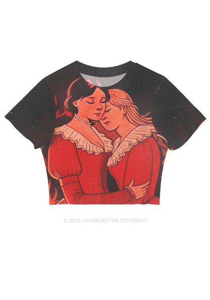 Lover Girls Pride Y2K Mesh Crop Top Cherrykitten