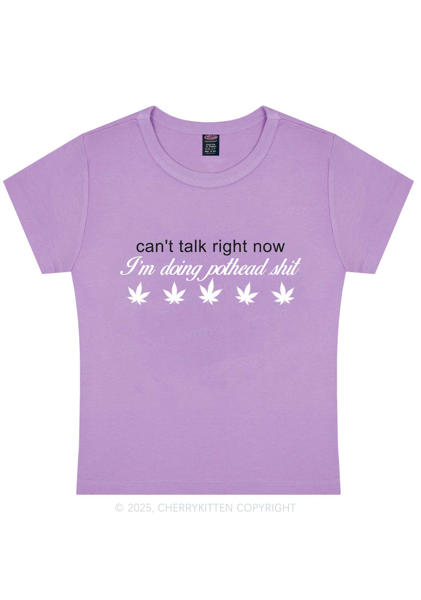 Im Doing Pothead Shxt Y2K Baby Tee Cherrykitten