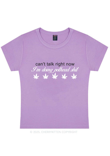 Im Doing Pothead Shxt Y2K Baby Tee Cherrykitten