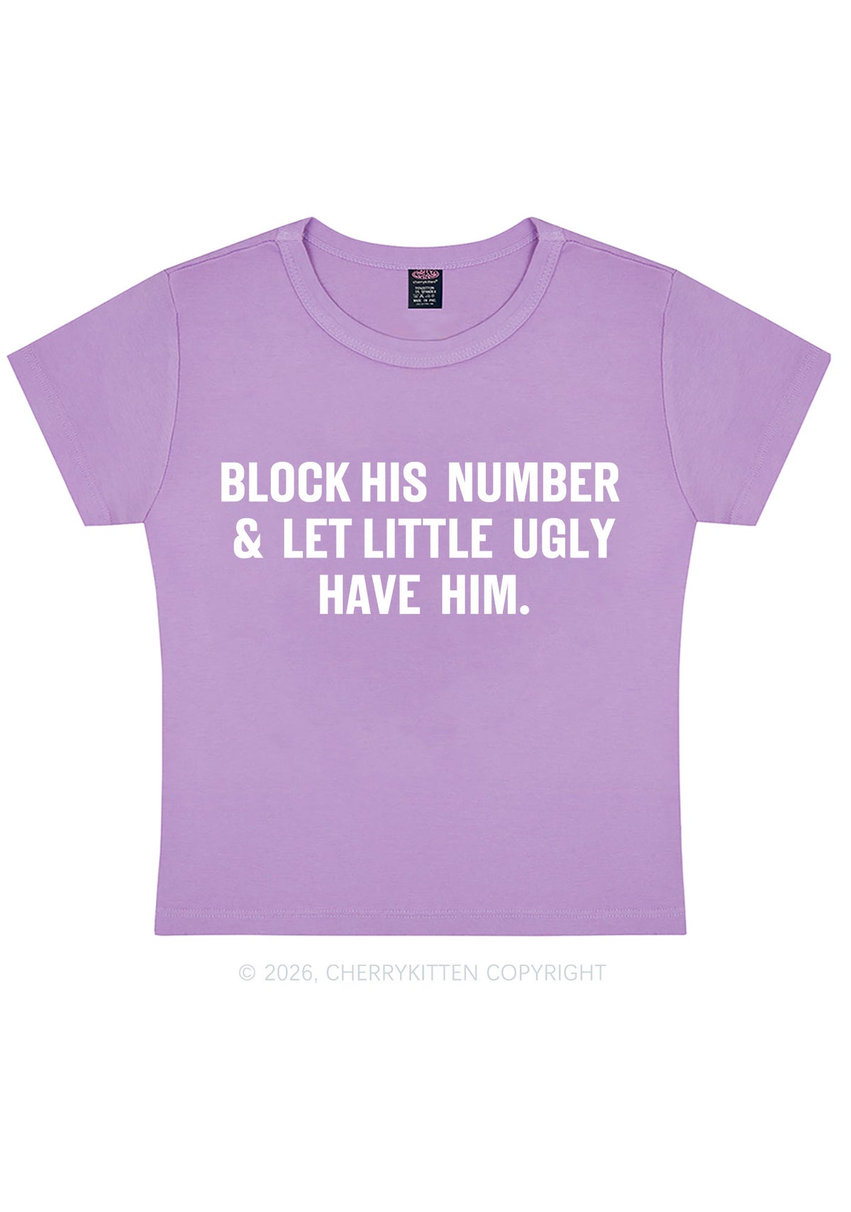 Let Little Ugly Have Him Y2K Baby Tee Cherrykitten