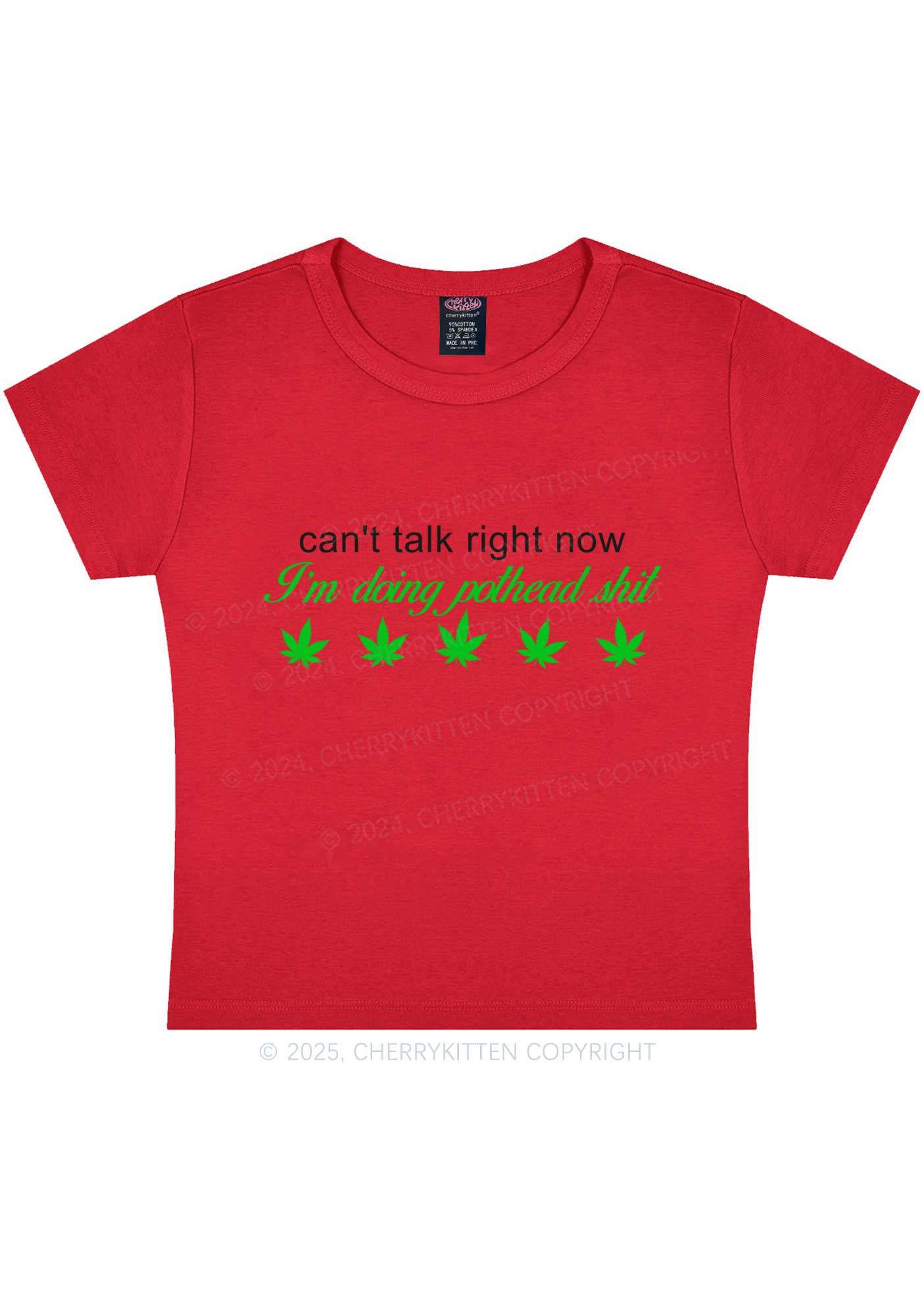 Im Doing Pothead Shxt Y2K Baby Tee Cherrykitten