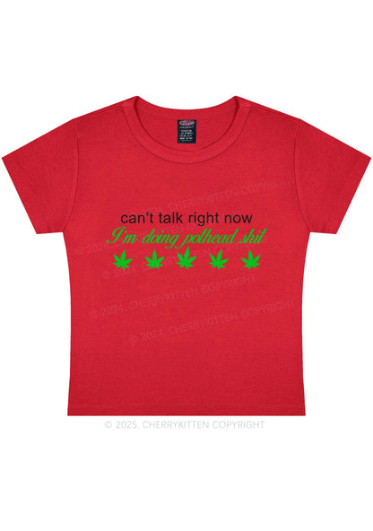 Im Doing Pothead Shxt Y2K Baby Tee Cherrykitten
