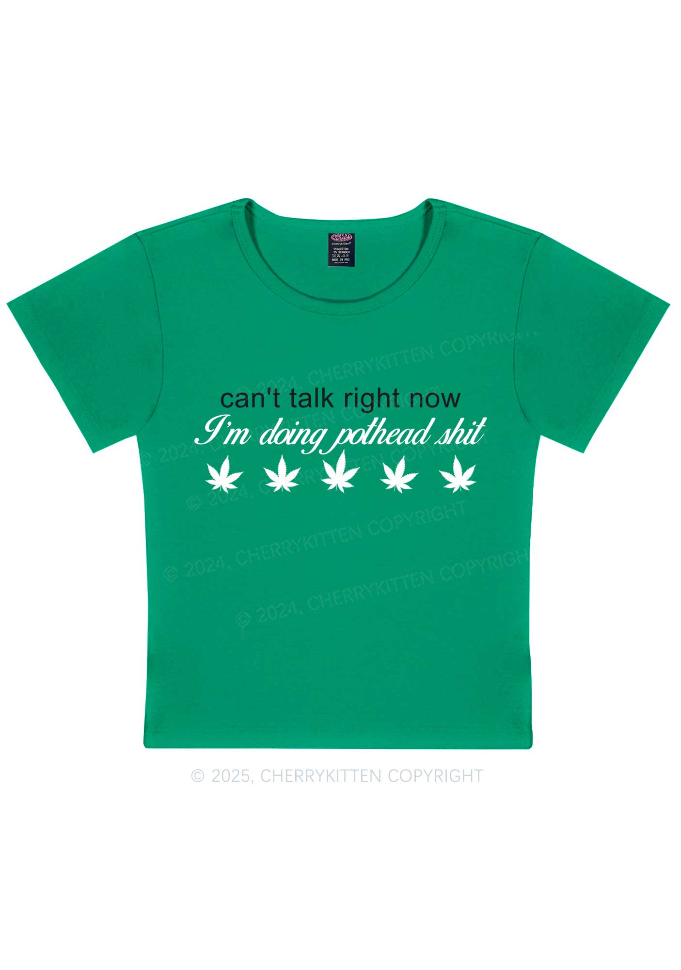 Im Doing Pothead Shxt Y2K Baby Tee Cherrykitten