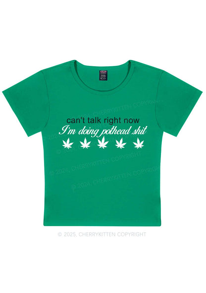 Im Doing Pothead Shxt Y2K Baby Tee Cherrykitten