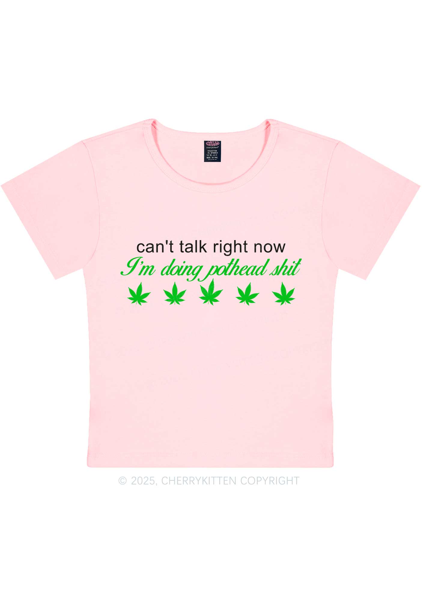 Im Doing Pothead Shxt Y2K Baby Tee Cherrykitten