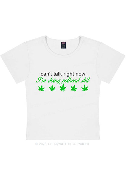 Im Doing Pothead Shxt Y2K Baby Tee Cherrykitten