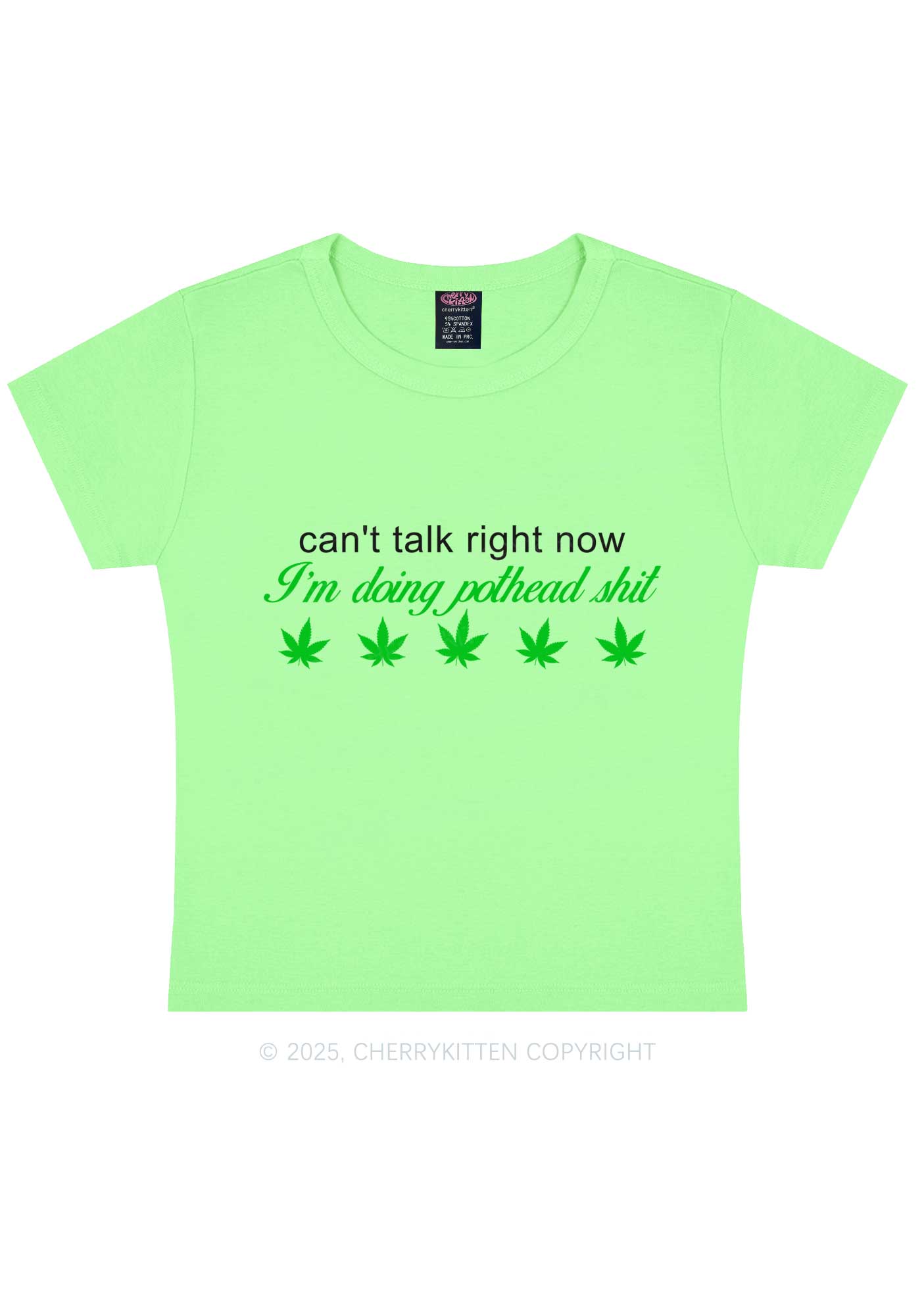 Im Doing Pothead Shxt Y2K Baby Tee Cherrykitten