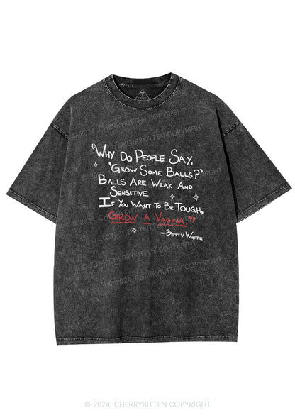 Grow A Vag Y2K Washed Tee Cherrykitten