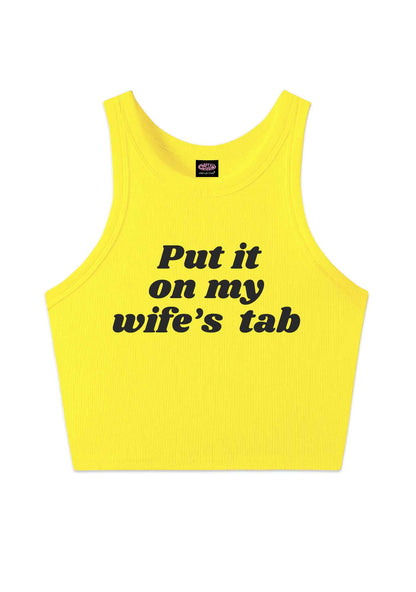 Put It On My Wifes Tab Pride Y2K Crop Tank Top Cherrykitten