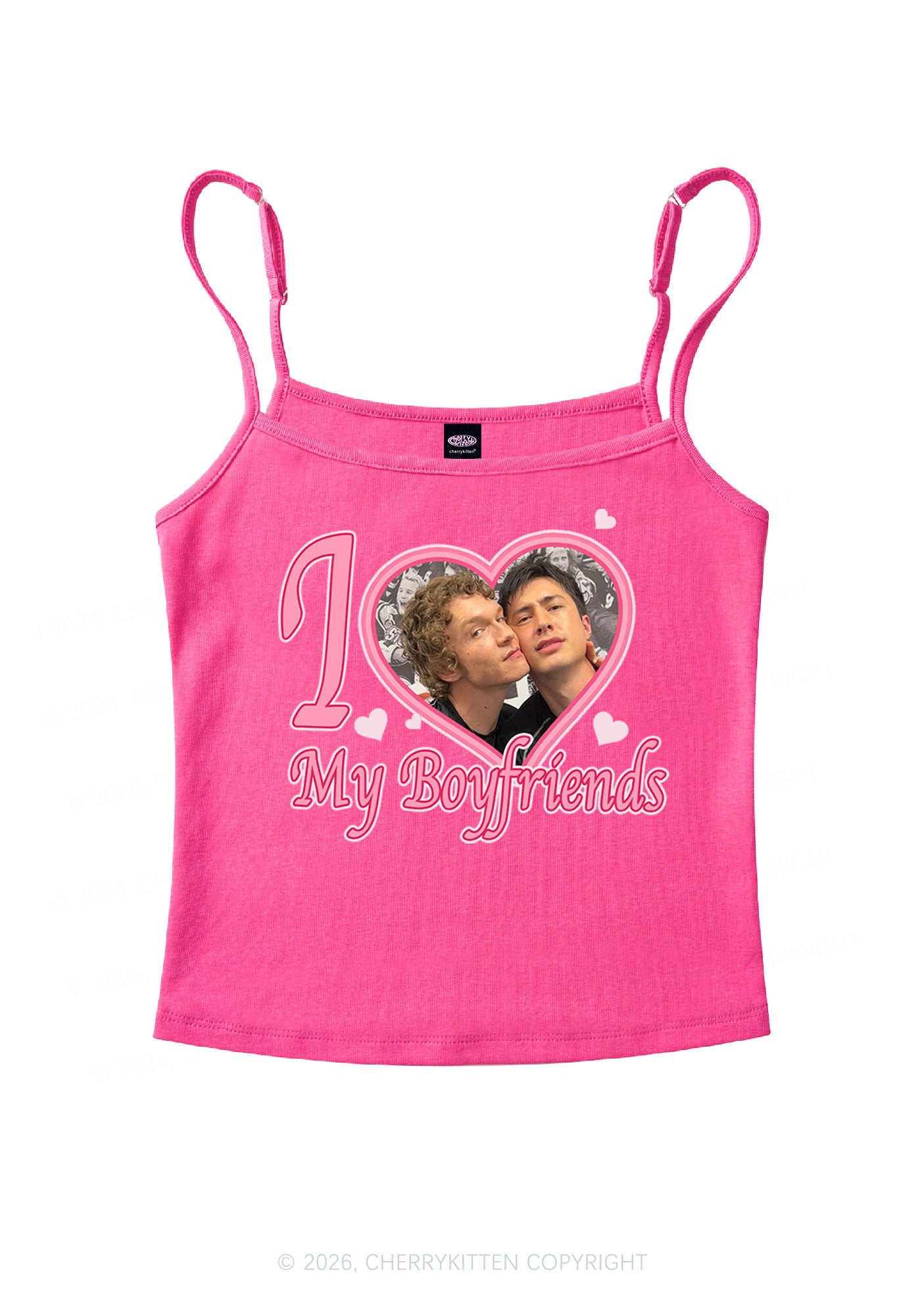 I Love My Boyfriends HR Y2K Spaghetti Strap Cami Cherrykitten