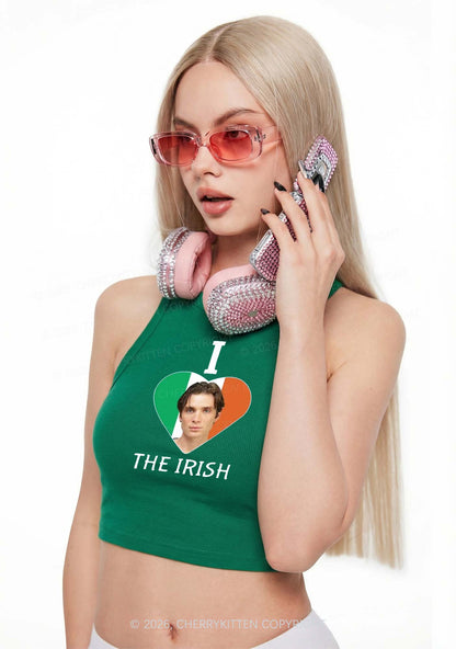 I Love The Irish Custom Photo St Patricks Y2K Crop Tank Top Cherrykitten