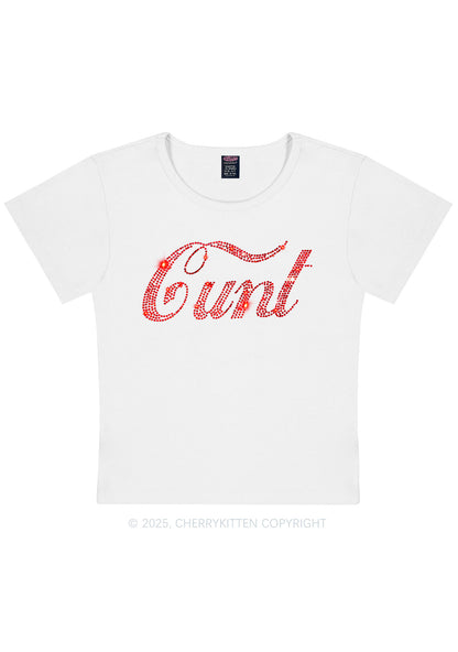 Rhinestone Special Cxxt Y2K Baby Tee Cherrykitten
