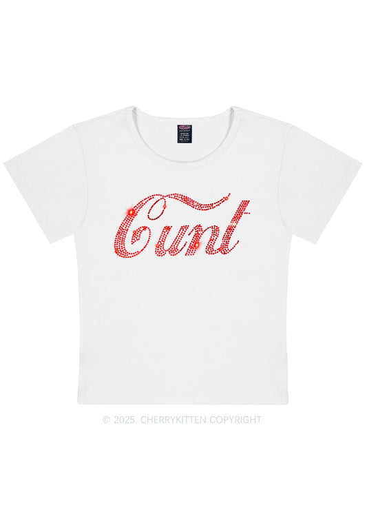 Rhinestone Special Cxxt Y2K Baby Tee Cherrykitten