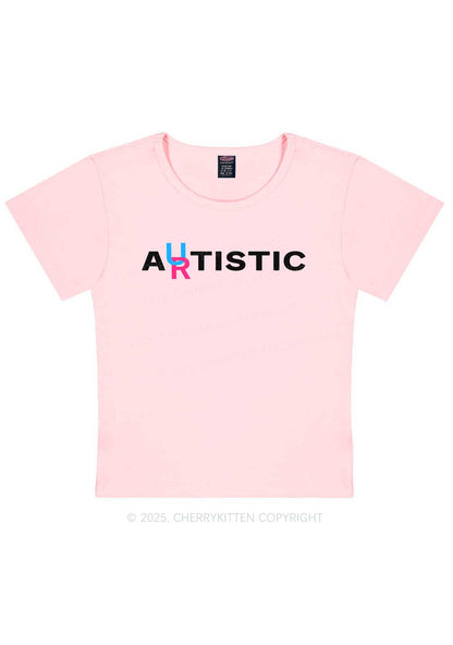 Autistic Artistic Y2K Baby Tee Cherrykitten