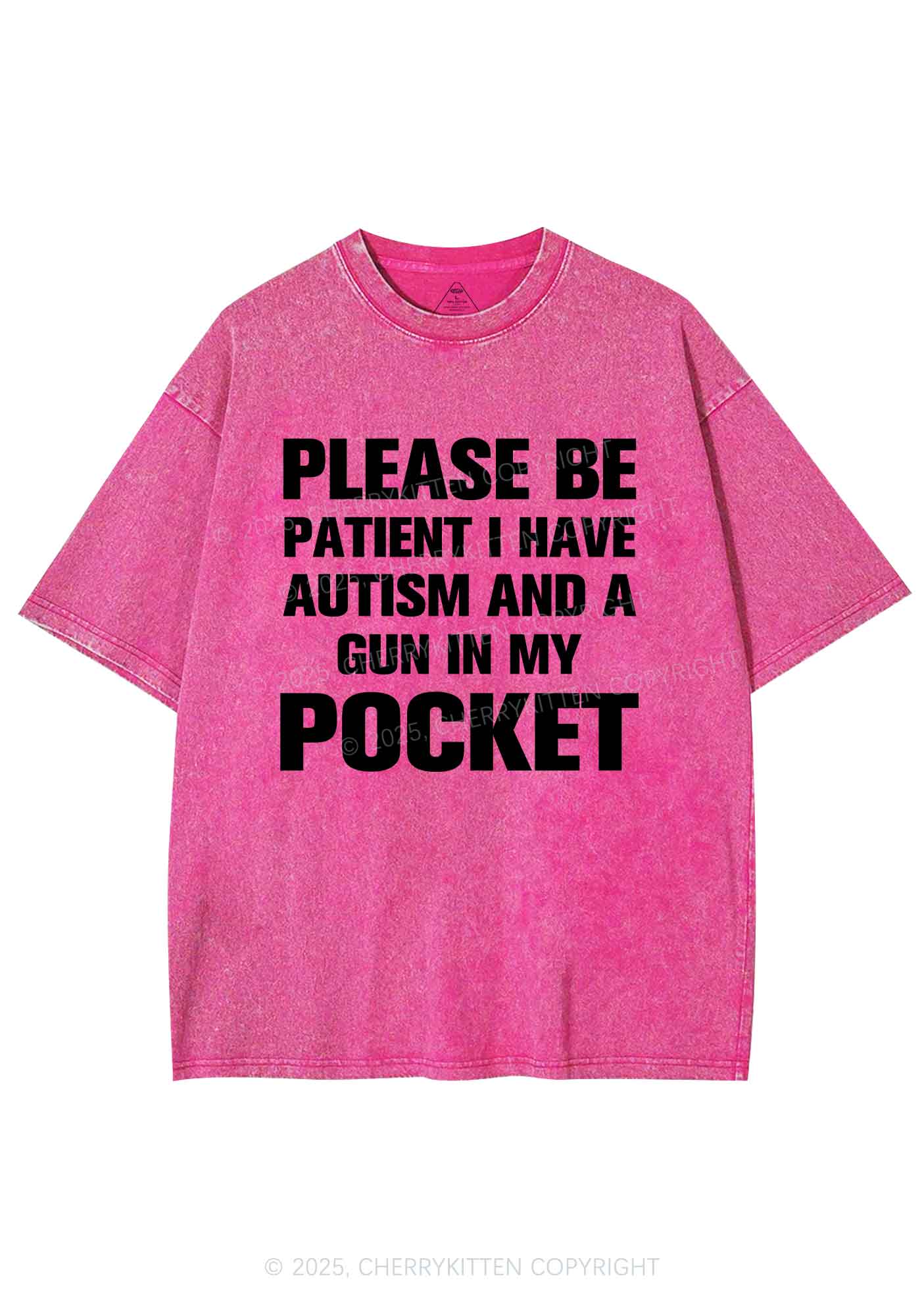 Please Be Patient Y2K Shirts Washed Tee Cherrykitten