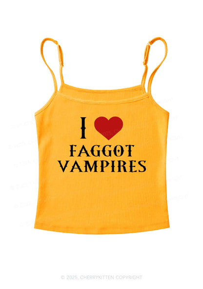 I Love Faggot Vampires Pride Y2K Spaghetti Strap Cami Cherrykitten
