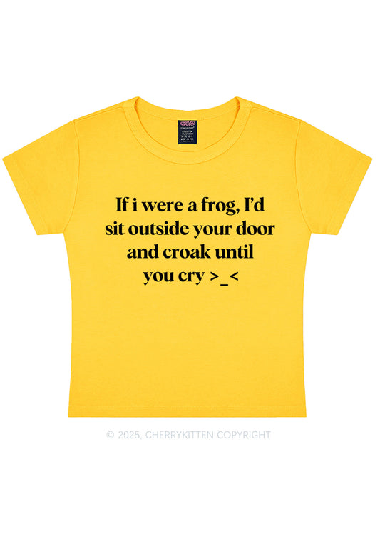 Frog Croak Y2K Baby Tee Cherrykitten
