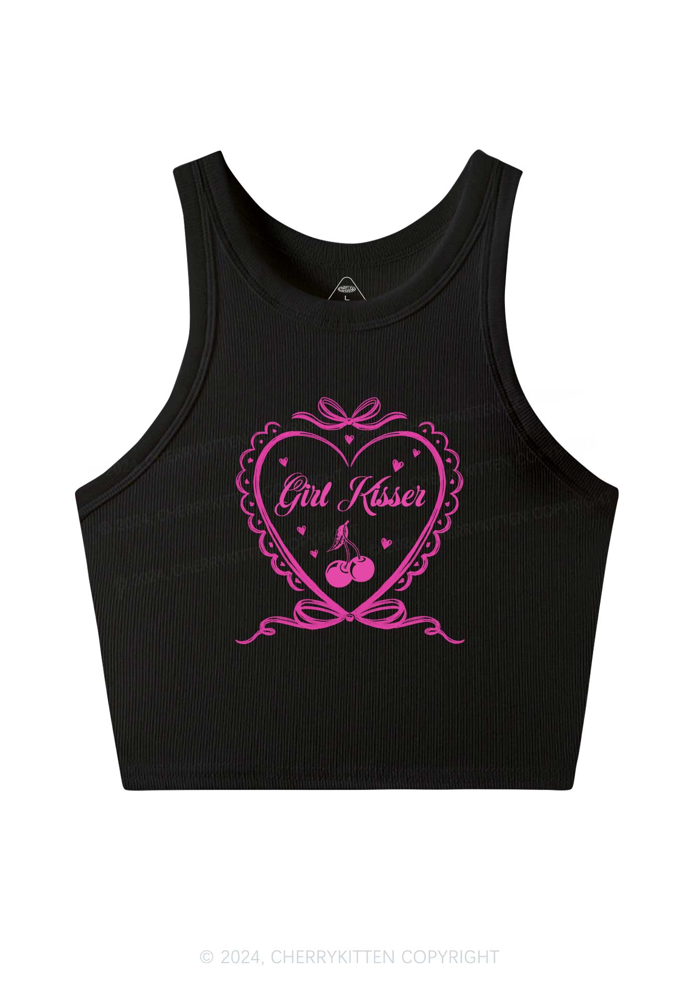 Girl Kisser Y2K Crop Tank Top Cherrykitten