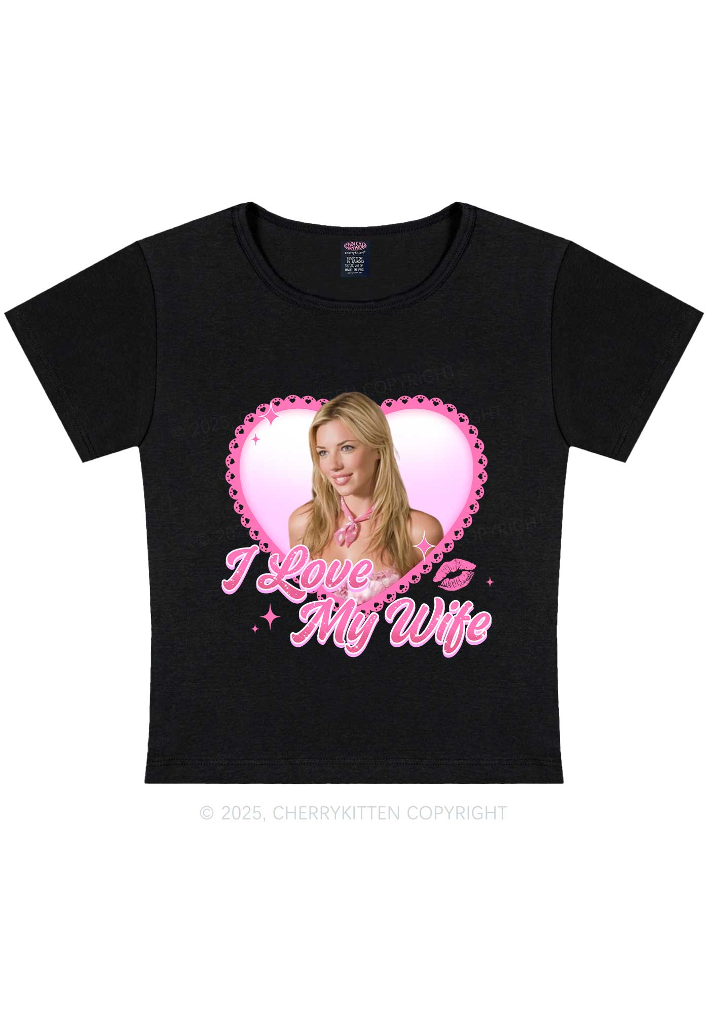 Custom I Love My Wife Y2K Baby Tee Cherrykitten