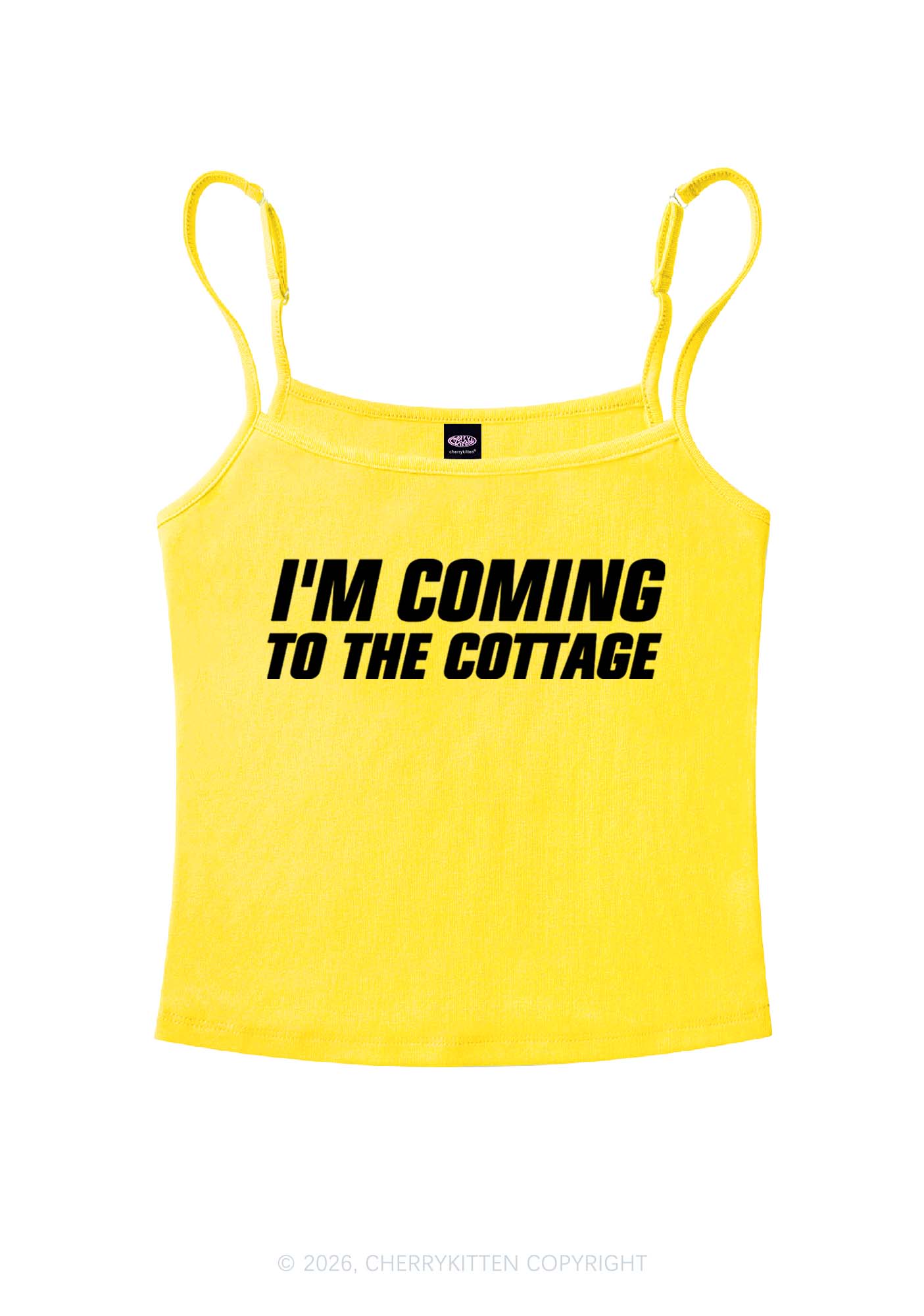 Im Coming To The Cottage HR Y2K Spaghetti Strap Cami Cherrykitten