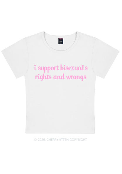 I Support Bisexuals Pride Y2K Baby Tee Cherrykitten
