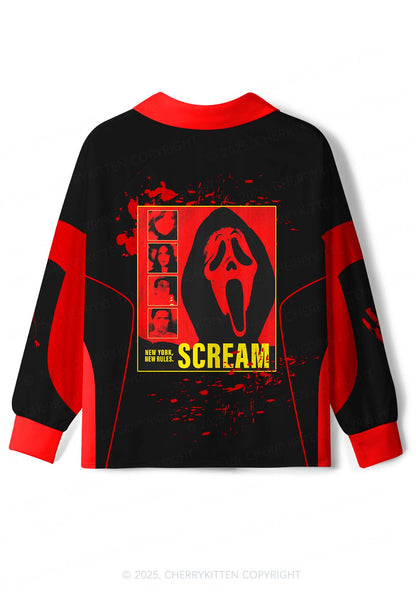 Halloween Custom Horror Ghost Y2K Sport Long Sleeve Jersey Shirts Cherrykitten