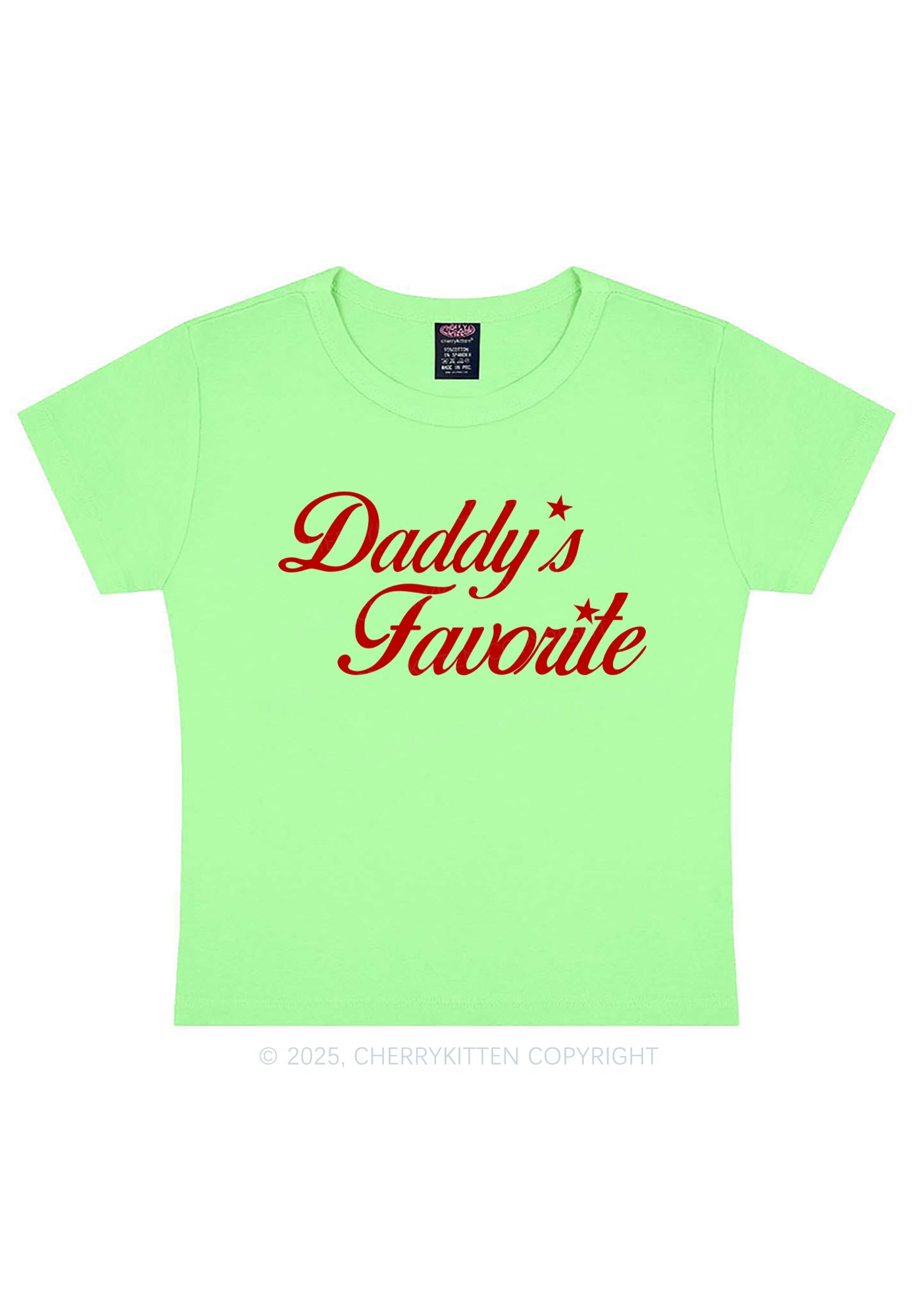 Daddys Favorite Y2K Baby Tee Cherrykitten