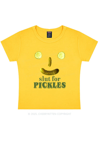 Slxt For Pickles Y2K Baby Tee Cherrykitten